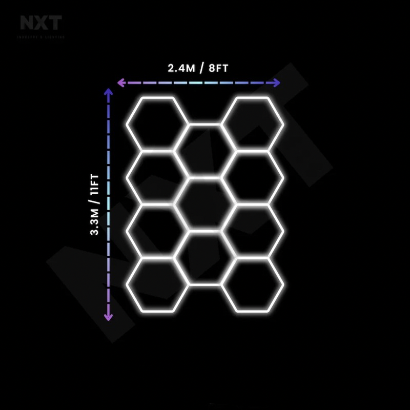 NXTBEAM 11 hexagon lights dimensions