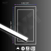 Duo LED strip light with dimensions and certification logos on a dark background 