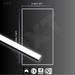 Solo LED strip light with dimensions and certification logos on a dark background