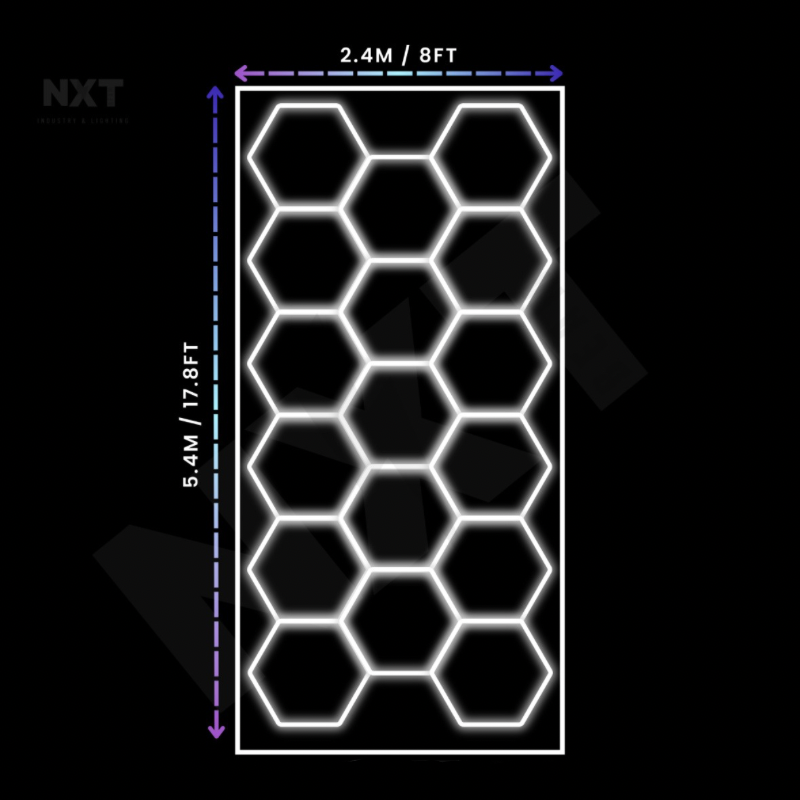 NXTbeam 17 bordered hex lights