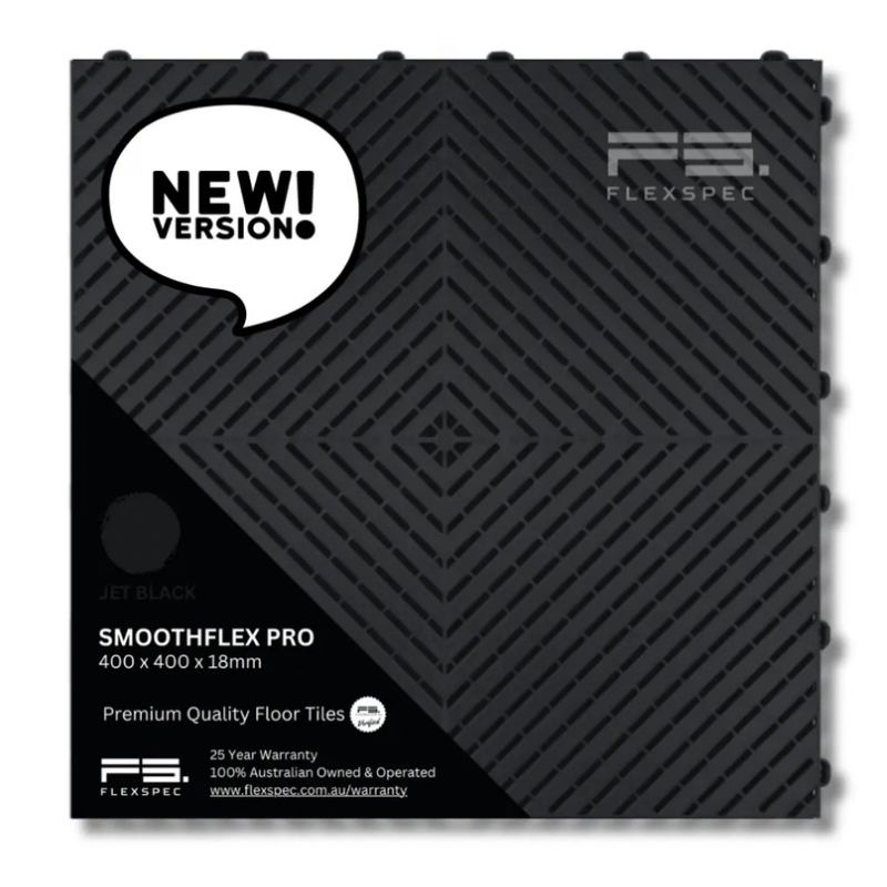 Smoothflex jet black floor tile